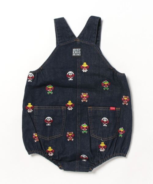 HYSTERIC MINI（ヒステリックミニ）の「DENIM パネル刺繍 サロペット