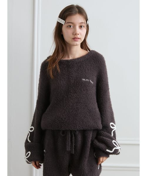 gelato pique（ジェラートピケ）の「リボンフェザーロンパース（ルーム