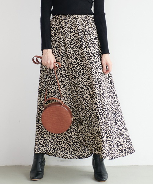 レオパード柄マーメイドフレアスカート（スカート）｜coca（coca