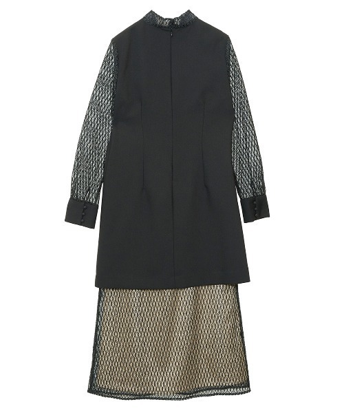 Ameri（アメリ）の「MELON SLEEVE STRAIGHT DRESS（ワンピース）」 - WEAR