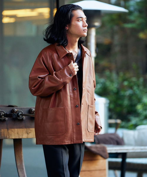 schott（ショット）の「【Schott / ショット】別注 レザーカバーオール