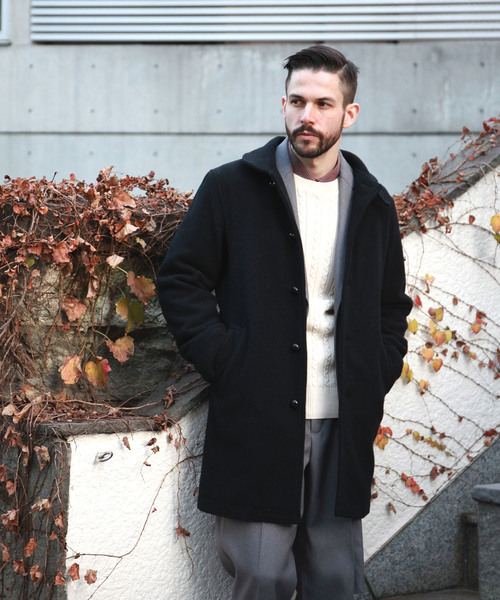 MR.OLIVE（ミスターオリーブ）の「WOOL SOFT MOSSER / LEATHER BOTTON