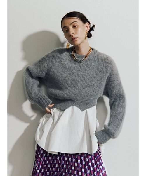 UN3D.（アンスリード）の「モヘアショートニット（ニット/セーター