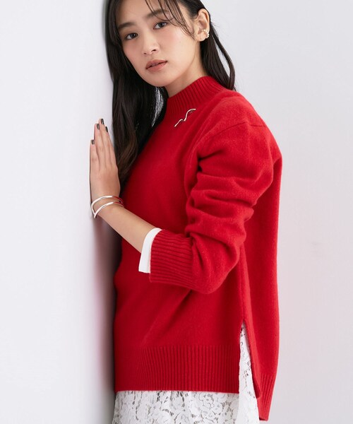 セール】【冬ニット人気NO．1！／カシミヤ混】ミドルゲージハイネック