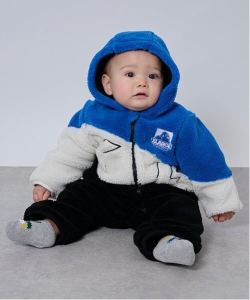 セール】カラーブロックボアカバーオール（ロンパース）｜XLARGE KIDS