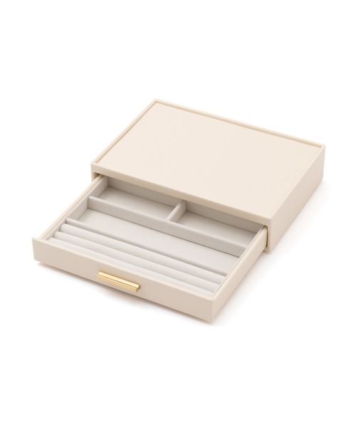 スタッキング ジュエリーボックス リング 小物入れ ホワイト（収納