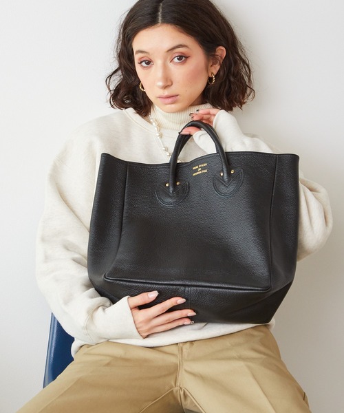 YOUNG & OLSEN/ヤングアンドオルセン EMBOSSED LEATHER TOTE M レザー