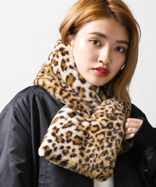 WEGO（ウィゴー）の「WEGO/アニマル柄ファーマフラー（マフラー）」 - WEAR