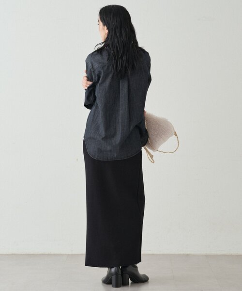 セール】デニムボウタイブラウス（シャツ/ブラウス）｜LOUNGEDRESS