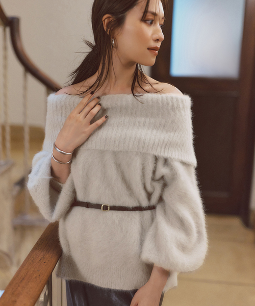 Noble（ノーブル）の「【NOBLE×L'AUBE BLANC】FOX/カシミヤオフ