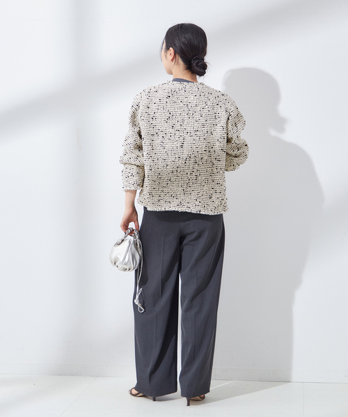 セール】《SP》GIOLICAツイードWIDE ジャケット（ノーカラージャケット