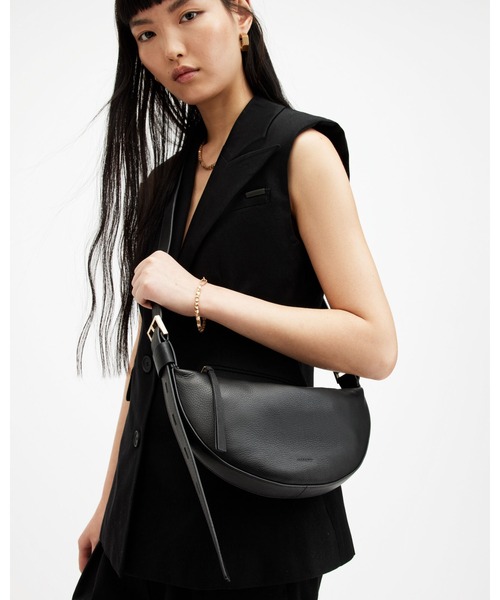 ALLSAINTS（オールセインツ）の「HALF MOON LEATHER CROSSBODY BAG