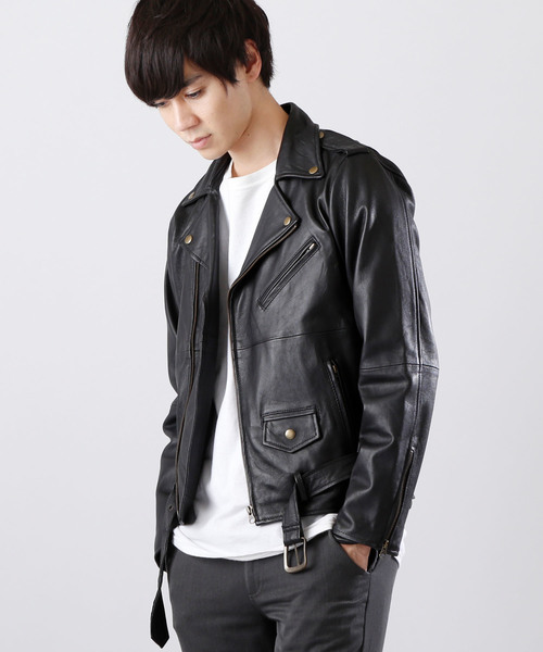 MONO-MART（モノマート）の「本革レザージャケット ライダース ダブル