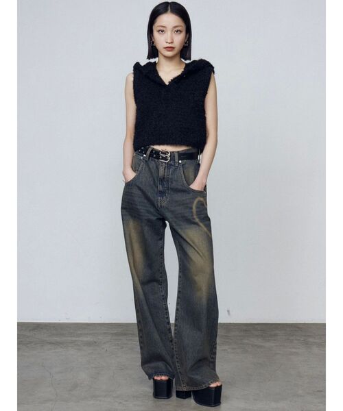 セール】グラフィックルーズジーンズ（デニムパンツ）｜EMODA（エモダ