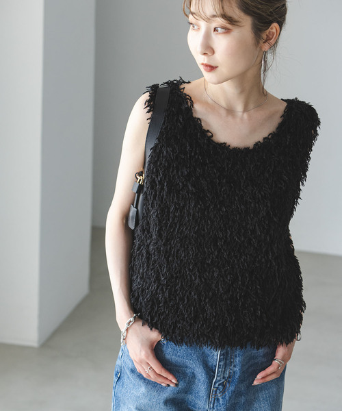 Noble（ノーブル）の「フェザーヤーンタンクトッププルオーバー