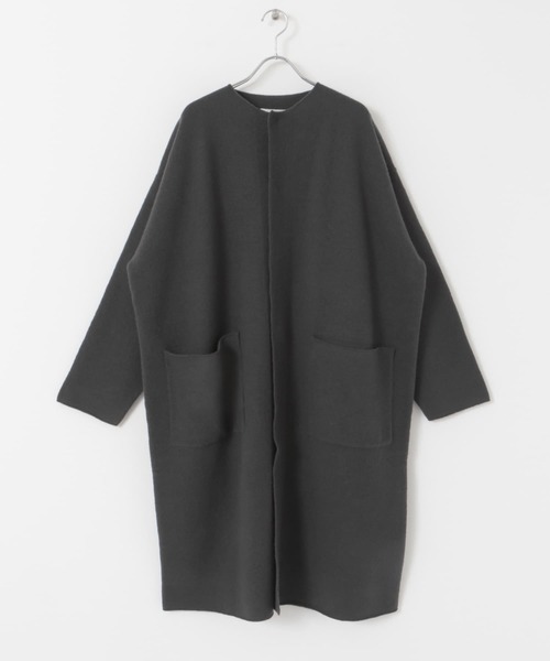 かぐれ（カグレ）の「ウールノーカラーコート（ノーカラーコート