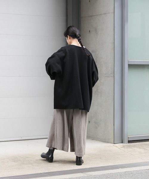 かぐれ（カグレ）の「ウールノーカラージャケット（ノーカラー