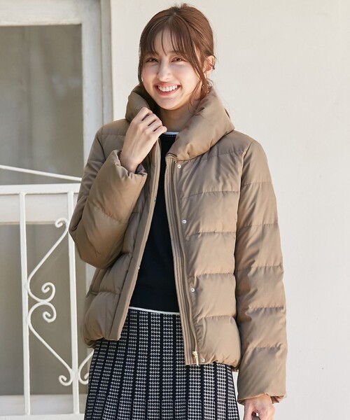 ANY SIS（エニィスィス）の「【洗える】撥水ショールカラー ダウン