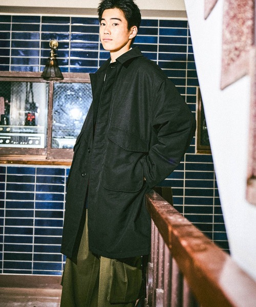 セール】中綿パッチステンカラーコート（ステンカラーコート）｜niko