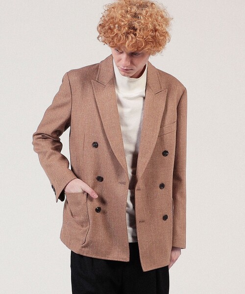 caban（キャバン）の「CABaN ウールリネン ダブルブレストジャケット