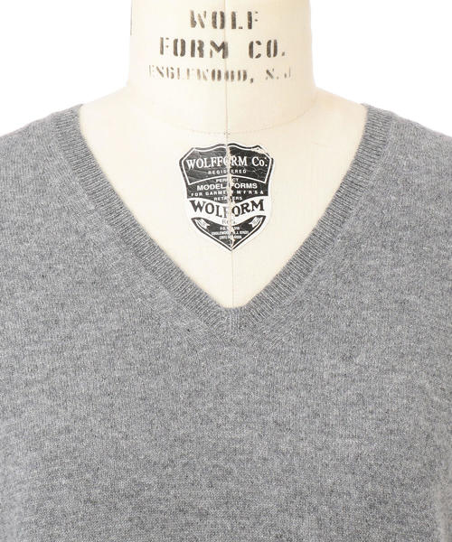 Drawer（ドゥロワー）の「Drawer カシミヤVネックフリンジニット