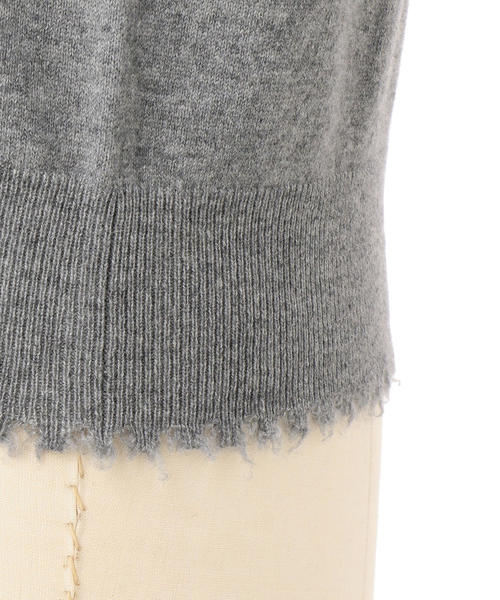 Drawer（ドゥロワー）の「Drawer カシミヤVネックフリンジニット