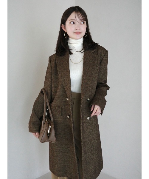 ボクシージャケットコート（ステンカラーコート）｜anuans（ア