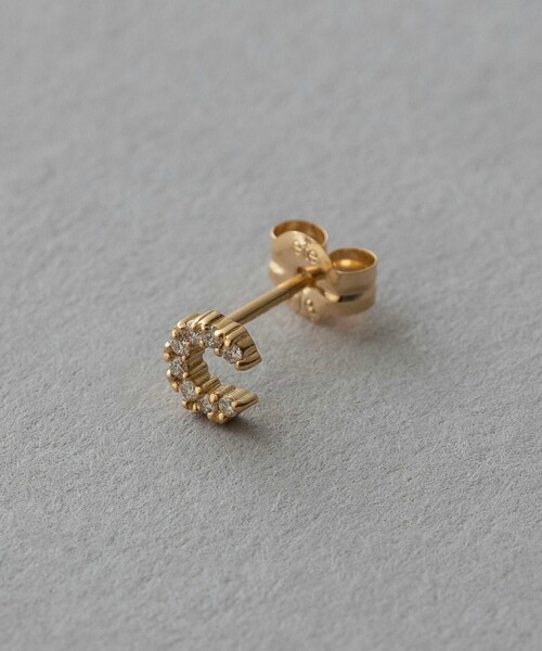 ete（エテ）の「○[レタード] K18YG ダイヤモンド ピアス（ピアス