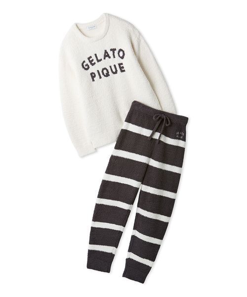 HOMME】パウダーロゴジャガードプルオーバー＆ロングパンツセット