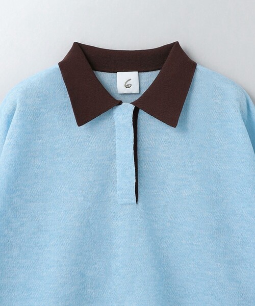 6（ロク）の「＜6(ROKU)＞シアージャカード ポロニット（ニット