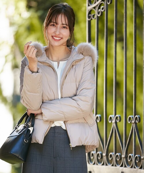 ANY SIS（エニィスィス）の「【撥水加工】2WAYピーチショート ダウン