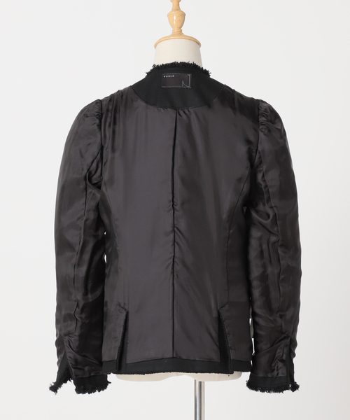 Noble（ノーブル）の「Le Tinteツイードジャケット（ノーカラー