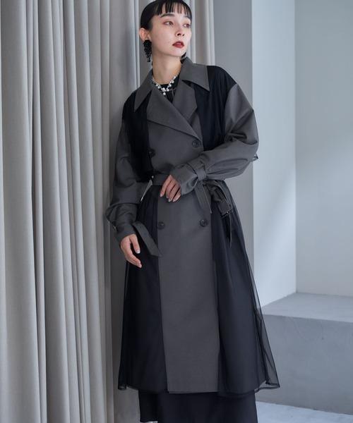 HARE（ハレ）の「チュールデザイントレンチコート(HARE)（トレンチ