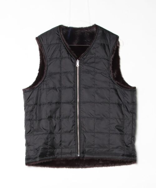セール】｢西川ダウン(R)｣ FUSIONSYSTEMフェイクファーベスト（ダウン