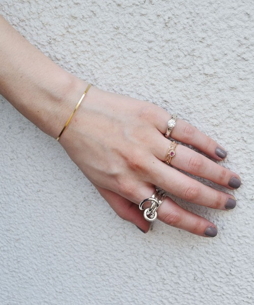 SILVER5ジルコニアピンキーリング/レディース/メンズ/（リング）｜e.m.