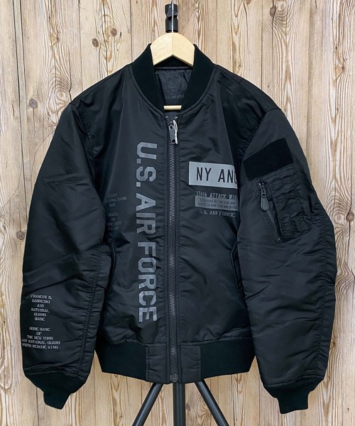 AVIREX（アヴィレックス）の「MA1 -REFLECT STENCIL-リバーシブル（MA