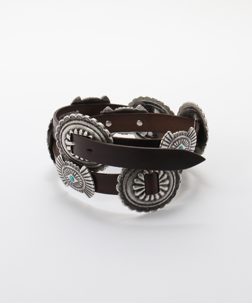 PUNTOVITA/プントヴィータ】CONCHO LEATHER BELT（ベルト）｜Puntovita
