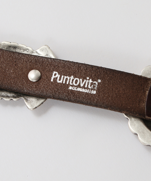 PUNTOVITA/プントヴィータ】CONCHO LEATHER BELT（ベルト）｜Puntovita