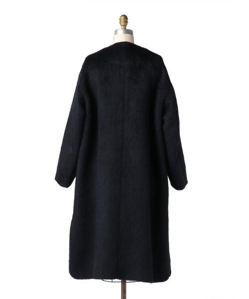 Drawer（ドゥロワー）の「Drawer シャギーノーカラーコート（ネイビー