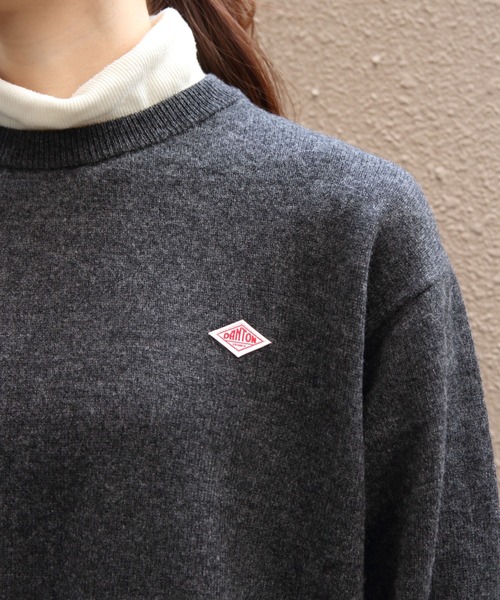 DANTON/ダントン ラムズウール クルーネックプルオーバー ロング
