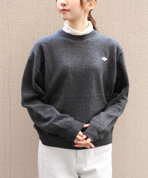 DANTON/ダントン ラムズウール クルーネックプルオーバー ロング