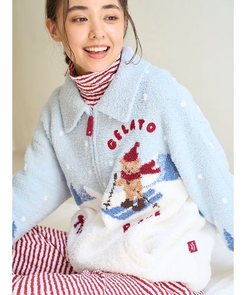 セール】【HOLIDAY】スキーベアジャガードカーディガン（ルームウェア