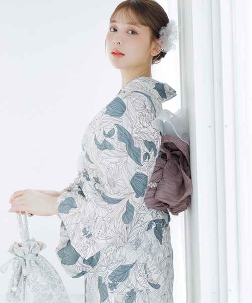 Ditaモノクロ花柄 水彩の十六夜色 Ditaモノクロ花柄 水彩の十六夜色