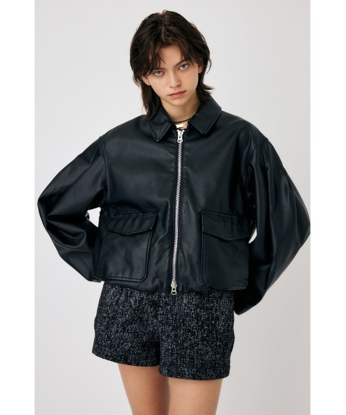 MOUSSY（マウジー）の「FAUX LEATHER A-2（ライダースジャケット