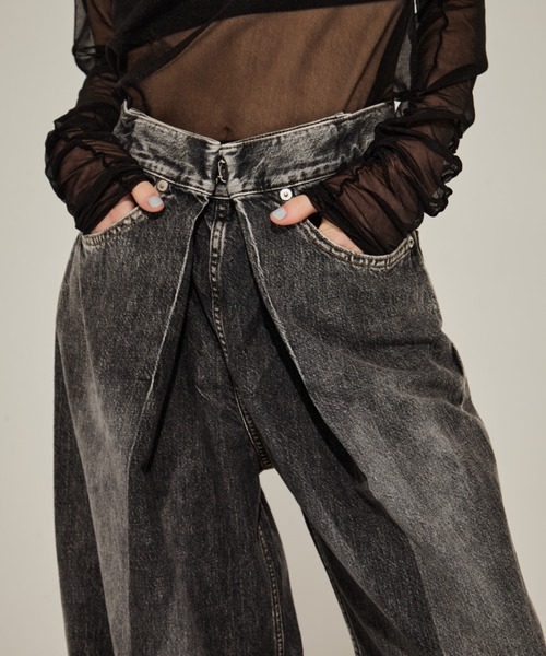 JOHN LAWRENCE SULLIVAN/ジョンローレンスサリバン】WASHED DENIM WIDE