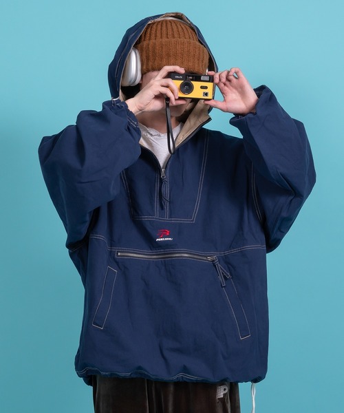 Perushu（ペルーシュ）の「ロゴ刺繍アノラックパーカー（ブルゾン
