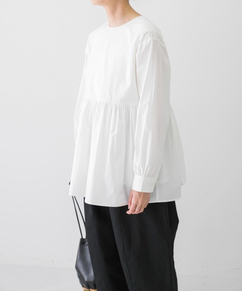 かぐれ（カグレ）の「ウエストギャザーブラウス（Tシャツ/カットソー