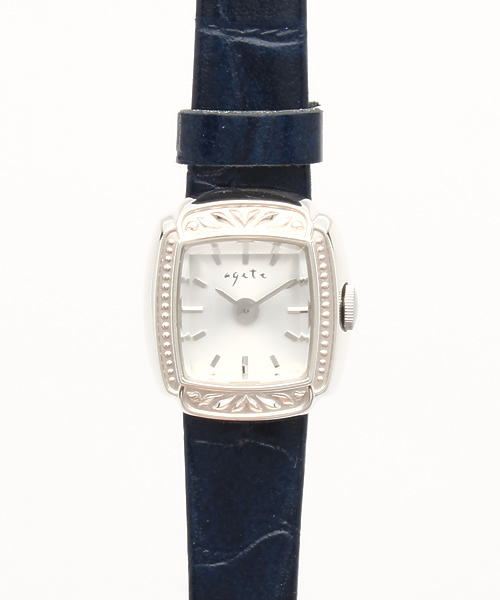 agete（アガット）の「カメレオンウォッチ革ベルト 【AGETE41SV時計