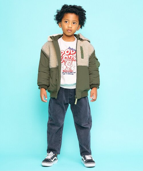 セール】【ジュニア対応】ボア切り替えジャケット（ダウンジャケット