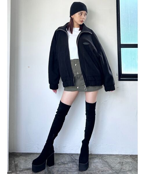 EMODA（エモダ）の「スクエアタンクロングブーツ（ブーツ）」 - WEAR